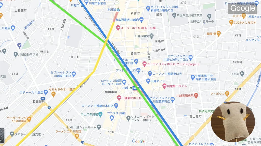 川越市 駅 地図