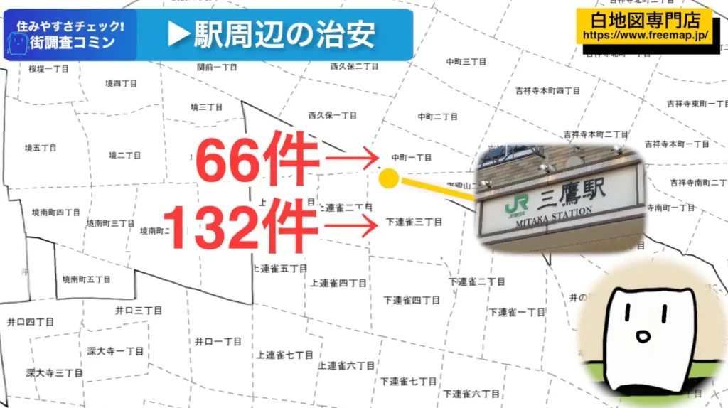 三鷹下連雀3丁目　犯罪件数