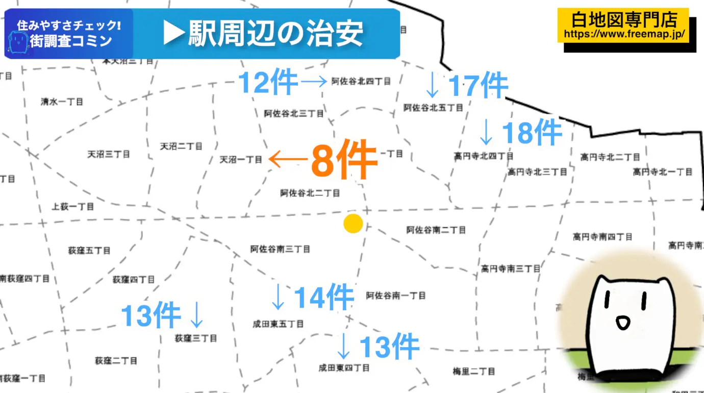 阿佐ケ谷駅周辺 治安の良いエリア